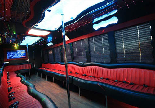interior of a limousine